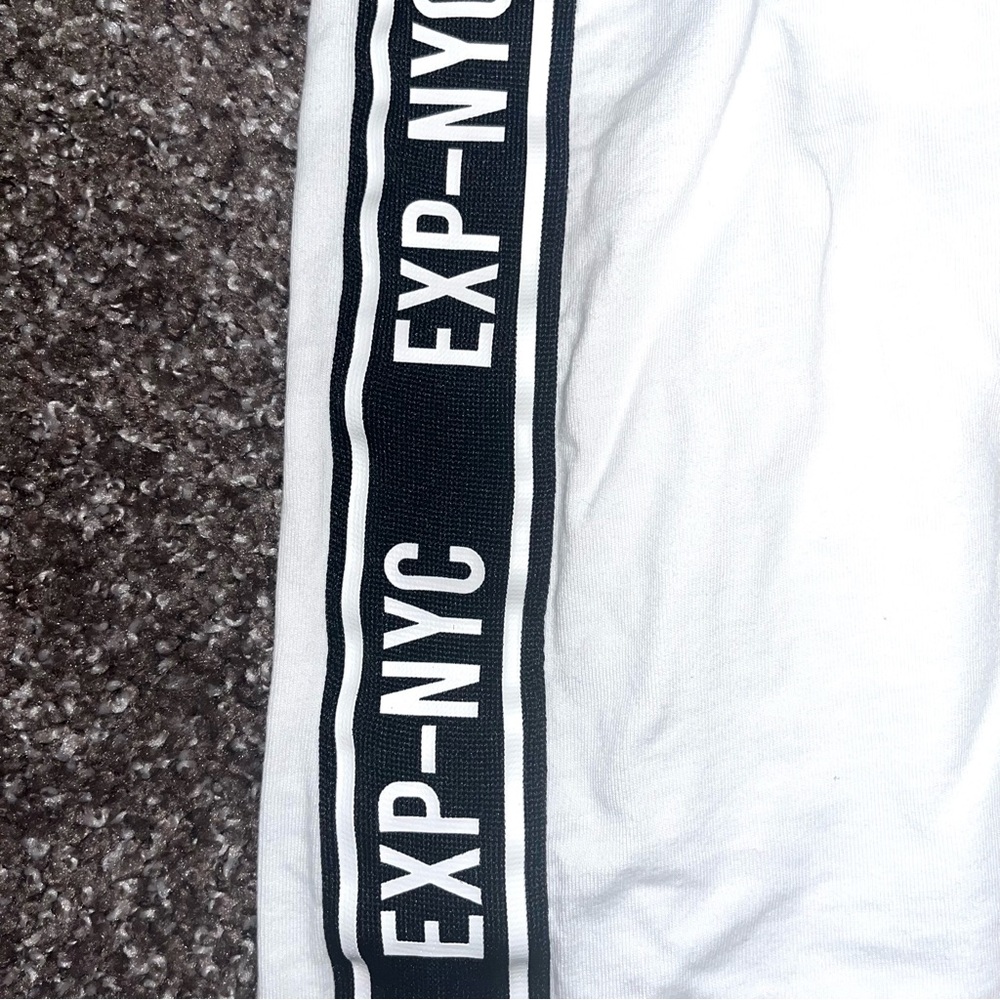 Express White Taped T-Shirt - Picture 2 of 3